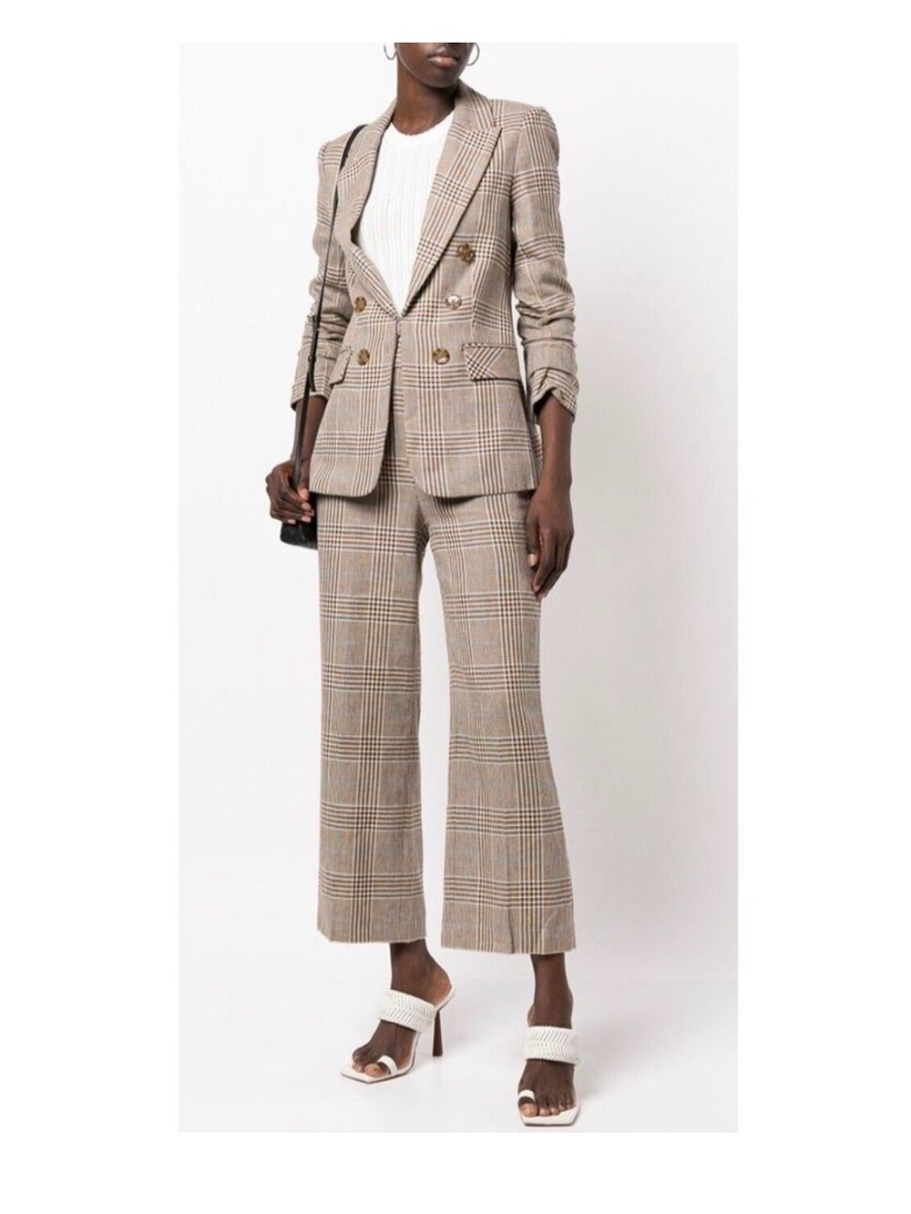 NWOT $698 Veronica Beard Beacon Princ Of Whales Checked Dickey Jacket Size 0
